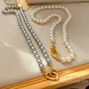 Pendant Necklaces Trendy Jewelry Elegant Temperament Simulated Pearl Necklace For Women Female Gifts Simply Design Accessories 2024 Trend