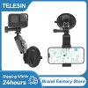 Kameras Telesin Gravity Car Phone -Kamera Halter Saugnapfbecher Einstellbarer Universalhalter Ständer GPS -Mount für GoPro Insta360 DJI Action 2