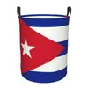 Sacs à linge drapeau de Cuba Hamper grand panier de rangement de vêtements Cuban Patriotic Toy Bin Organisateur pour les enfants