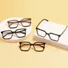 Lunettes de soleil Frames à grande taille Rim Full Rim Mens and Women Acetate Square Spectacle Cadre pour les lentilles optiques Myopie Reading Varifocal