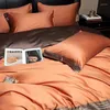 Set di biancheria da letto di alta qualità in cotone puro di alta qualità da 4 pc Copertina piena Femone del piumino Set letto King Bed Camera con chiusura con cerniera