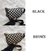 Shoulder Bags Plaid PU Leather Crossbody Brand Bag For Women 2024 Luxury Designer Handbags And Purses With Wide Belt