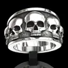 Café Billion Dark Punk Style Personnalité Tendance Skull Mens Ring