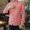 Camisas de vestido masculinas de manga longa de estilo clássico de camisa moda de algodão moderna top casual bela marca levantamento