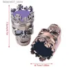 Gerrette di grondaia Herb Punk Punk Punk Ghost Head Skull Style Style Tobacco Spice Spezia Grinder Manuale a 3 strati Muller Muller Accessori fumatori Q240408