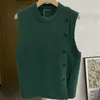 Herenvesten man kleding knopen gebreide truien voor mannen vest spleef mouwloze groene vest Koreaanse stijl sheap mode 2024 een herfsttrend