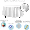 Tableau de table blanc jetable peva décoratif nappe en plastique solide 1pc