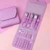 Home 12-piece nail clipper set fashion portable girls professional manicure tools pedicure tool sets df160