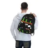 Rucksack Bodenblöcke und grüne Röhren Rucksäcke Jungen Mädchen Bookbag Schülern Schultaschen Cartoon Rucksack Travel Umhängetasche