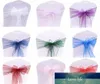 100 stcs Organza stoel Sash Bow For Cover Banquet Wedding Party Event Chrismas Decoratie Sheer Organza Fabric Supply 18CMX275CM6570843