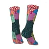 Chaussettes masculines harajuku yayoi kusama citrouilles mascules femmes chaudes 3d imprimé abstrait art sport basketball