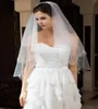 Two Layers Elbow Length Beaded Edge Wedding Veil high quality new style velo de novia cheap simple and romantic weddin9961248