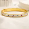 Charmarmband Nytt varumärkesguldpläterad armband högkvalitativ kärlek Giftarmband Luxury Girl Bangle Summer Wedding Travel 2023 New Style Brand Jewelry240408