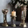 Candle Holders Matches For Decoration Scented Aromatic Stand Golden Making Porta Velas Home AB50ZT