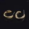 Stud Earrings Simple Mosquito Coil Ear Clip Without Pierced Metal Circle Wild Retro Female Jewelry Gift