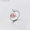 Anneaux de cluster rose rose mignon chat Cl pour les femmes Bague de bijoux ajusté pour femmes bague de mariage d'anniversaire de fête Wholesale240408