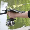 Slingshots Fishing Ensemble Slingshot Metal Bow Head Green Laser Sight Catapult avec des moulinets de poisson pour les accessoires de chasse et de tir en plein air