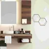 Outra decoração da casa prateleira de parede simples quarto casal hexagonal moderno flutuante parede preta metal usado para decoração de sala de estar yq240408