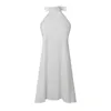 Casual Dresses Women's For Wedding Guest Summer Sexig halsringning Spets sömnad Korean Elegant Party White Outfits