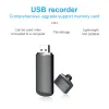 Recorder 16/32 GB Digital Voice Recorder kleiner Taschenbandrekorder USB -Flash -Scheibe Diktaphon Tragbarer Sprachaktivierter Audio -Recorder Q82