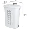 Bolsas de lavanderia de 3 pacote de lavagem de roupas para roupas de tampa branca com base em rodas plásticas cestas de armazenamento de armazenamento ultra cesto de rodas