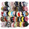 134Colors Lady Girl Hair Scrunchy Vintage Leopard Plaid Scrunchies Dot Floral Hairband Elastic Hair Bands Women Ponytail Holder G6122221