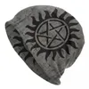 Berets Supernatural Winchester Logo Bonnet Hat d'automne hivernale Street Skullies Bons pour hommes Femmes Caps d'enveloppe de tête chauds