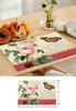 Настольные коврики винтажные растения цветочная бабочка розовая столовая на столовую посуду кухонные блюдо коврик 4/6 шт.