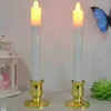 Candle Holders 2 Pcs A Lot Rod Wax Base Paired With ABS Material Baking Paint Non Fading Impact Resistant And Fragile Plastic Holder