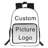 Рюкзак настроить свое имя изображение школьные сумки для подростков детские студенческие мешки на плече 16 дюймов