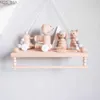 Andere thuisdecoratie houten kraal wand gemonteerde planken slingerend touw zwevend display en opslagrekken decoratie voor thuiskantoren cafés kinderkamers yq240408