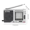 Full 10 Band Radio AM FM Radio mit faltbarem Kickstand FM/MW/SW1-8 Lautsprecher 3,5-mm-Jack Mini Tragbares Radio für Elder KK-9803