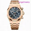 AP nadgarstka Ladies Royal Oak Series 26240or Blue Disc 18K Rose Gold Watch Męskie automatyczne maszyny 41 mm