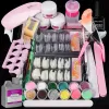 Kits Nail Acrylic Powder Nail Drill Machine Nails Art Decoration For Manicure Set Crystal Nail Glitter Nail Tips Quick Extension Kits