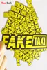 Trzy oceny 50pcs żółte fałszywe logo taksówek pvc wodoodporne okno Laptop Trunk Auto Motocyklowa naklejka i naklejki7046560