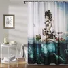 Dusch gardiner ocean sexig kvinnor tyg polyester för badrum