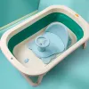Gardiner baby badsät kan sitta/ligga nyfödd nonsslip rund badkar säte med nonslip mjuk matta säkerhetsstöd badstol