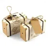 Wrap regalo 50 set mini valigia Design del cassetto Candy Box Fare di matrimonio Festa di compleanno con tag
