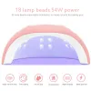 Rests 54W Nail Dryer Machine UV LED Lamp Portable Micro USB Cable Hem Använd Nail UV Gel Varnish Dryer 18LED LAMP NAIL ART TOOLS TOOLS