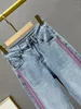 Women's Jeans Side Drilling Women Denim Pants 2024 Spring Summer All-match Loose Straight Long Trousers High Waist Mopping Floor