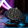 Watch Star Platinum Jue New Sports Mens Watch Waterproof Square Watch Watch Watch Glow w nocy