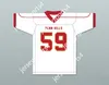 Custom Aaron Donald 59 Penn Hills High School Indianen White voetbal jersey top gestikt S-6XL