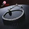 Bracelets de charme Top Vendor Femmes 925 Siltling Silver Korean Trend Cumbic Zirconia Réglable Pulsera Mujer Bijoux en gros en gros