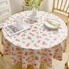 Table Cloth Tablecloth Waterproof And Oil-proof Wash-free Internet Celebrity Desktop Round Mat Fresh Pastoral