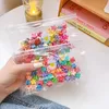 50pcs Set Girls Cartoon Fleur colorée mini griffes de cheveux enfants