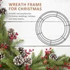 Kwiaty dekoracyjne 10 szt. Garland Hoop Metal Cross Wreath Frame Akcesoria ślubne Pierścień Klorowe żelazne okrągłe stojaki girlandy