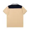 T-shirt de T-shirt pour hommes de haute qualité Polo Polo High Street broderie Nouveau col Jacquard Color Block Clothing Men's Polo Taille Asie Taille