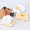 Tischmatten 2pcs Mini Paletgetränks Coasters Isolationsmatten Kaffeetasse Holz Topf Hausgebrauch