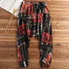 Męskie spodnie Inderun 2024 Mężczyzn harem print joggers retro bawełna kroplowe spodnie w luźne luźne streeetwear swobodny s-5xl