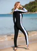 SBART One Piece Merde de mergulho Adulto Nadar grande Protetor solar feminino Manga longa Surf Surf Surfing